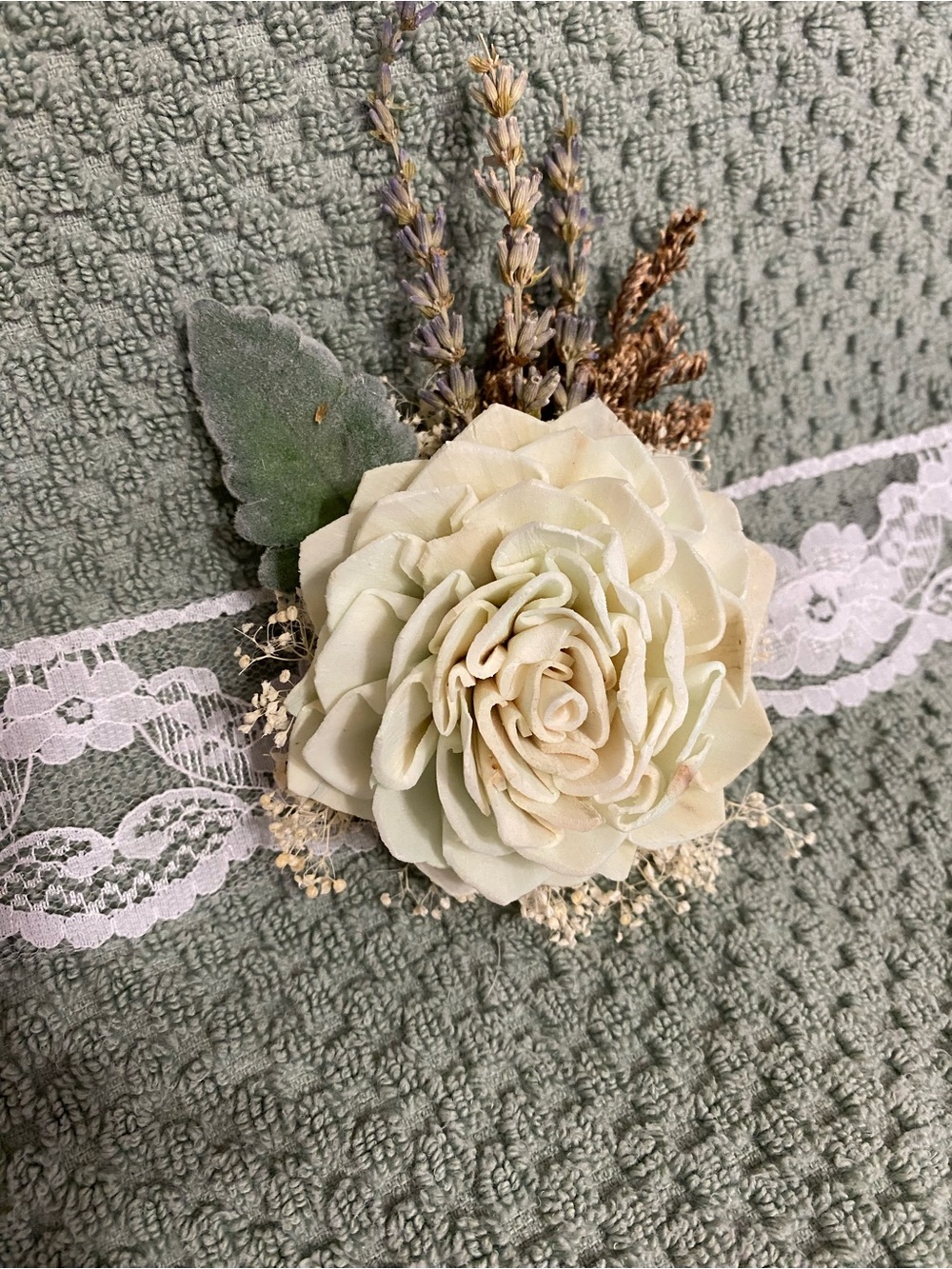 Mother of the Bride Cream Faux Floral Corsage